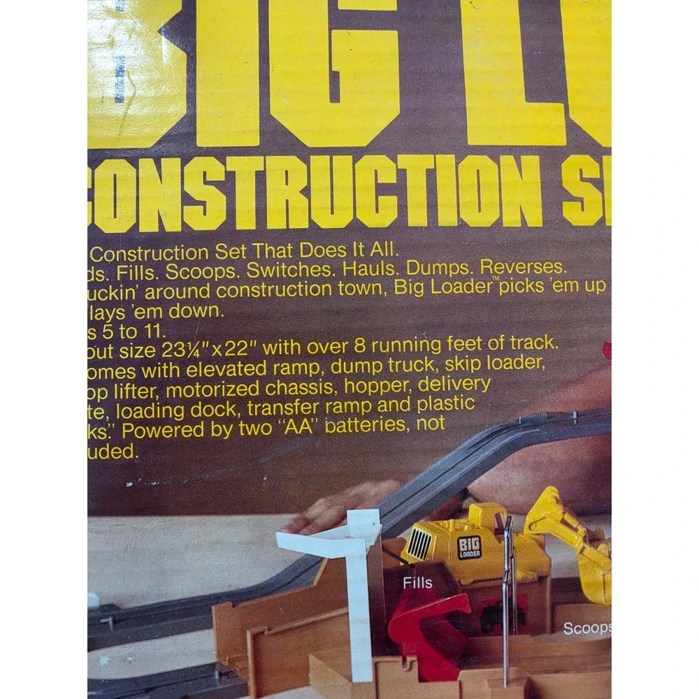 VTG 1977 Tomy Big Loader Construction Set 5001 Motorized Toy Track Boxed